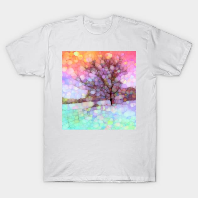 Snow storm tree T-Shirt by redwitchart